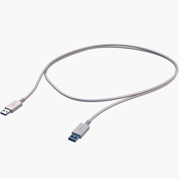 Modelo 3d Cable USB (blanco) - TurboSquid 1599445