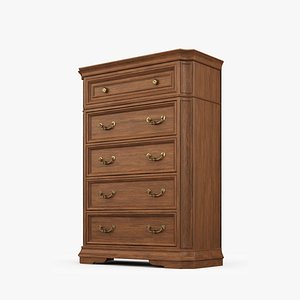 3D model 5 Drawer Chest
