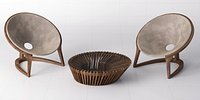 Riva1920 Yin & Yang Lounge Chair&Table