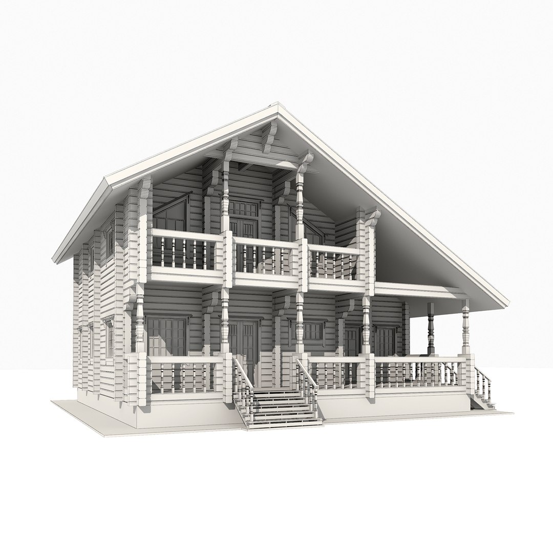 Log House 3D Model - TurboSquid 1291270