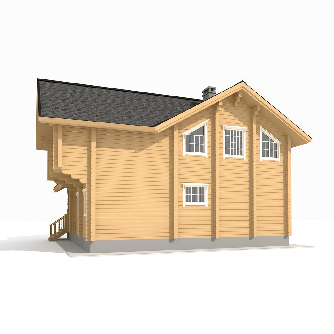 Log House 3D Model - TurboSquid 1291270