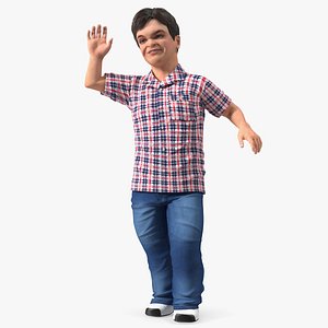 3D Walking Dwarf Man Everyday Style model
