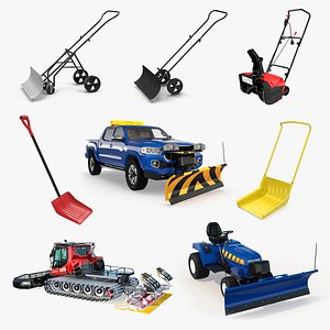 Snow Removal Equipment 3D Models Collection 3