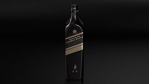 Johnnie Walker Double Black label whisky bottle