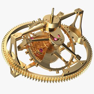 3D golden tourbillon mechanism
