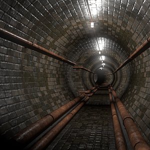 modular sewer tunnel pbr model