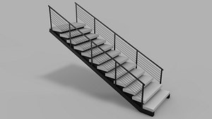 Straight Stairs 3D model
