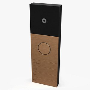 Flush Mounted Video Door Panel Copper Tone