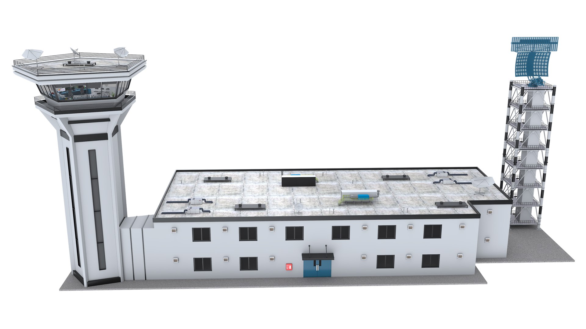 Air Traffic Control Tower and Radar 3D https://p.turbosquid.com/ts-thumb/MS/G3ZOrB/CU/airtrafficcontroltowerandradar15/jpg/1749996056/1920x1080/fit_q87/ae7733eb0f4c53d03cdc13f041cc26aecd689c86/airtrafficcontroltowerandradar15.jpg