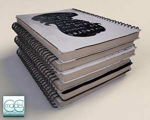 notebook book 3d model