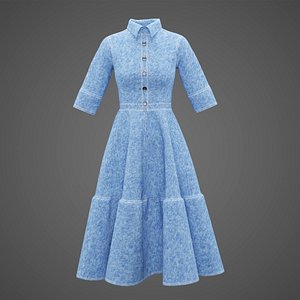 Denim Dress 3D model