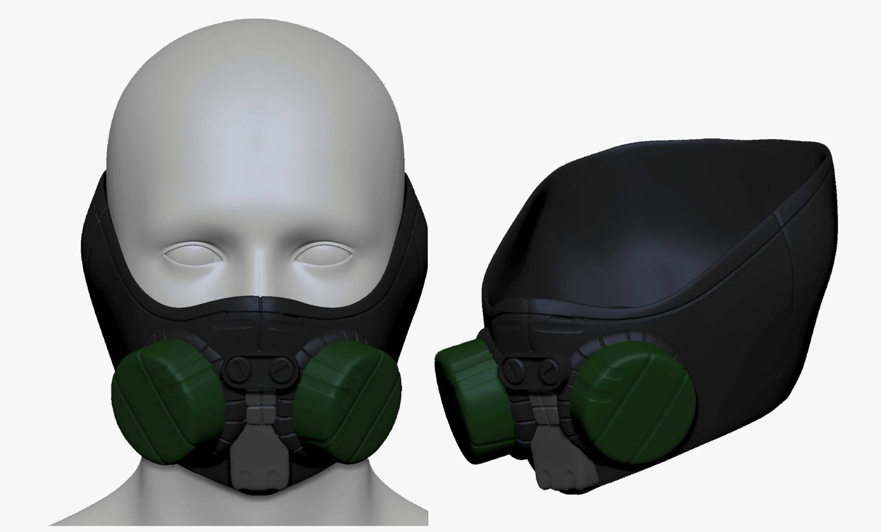 3D model gas mask helmet sculpt - TurboSquid 1594358