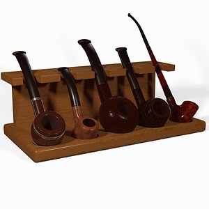 3D set smoking pipes