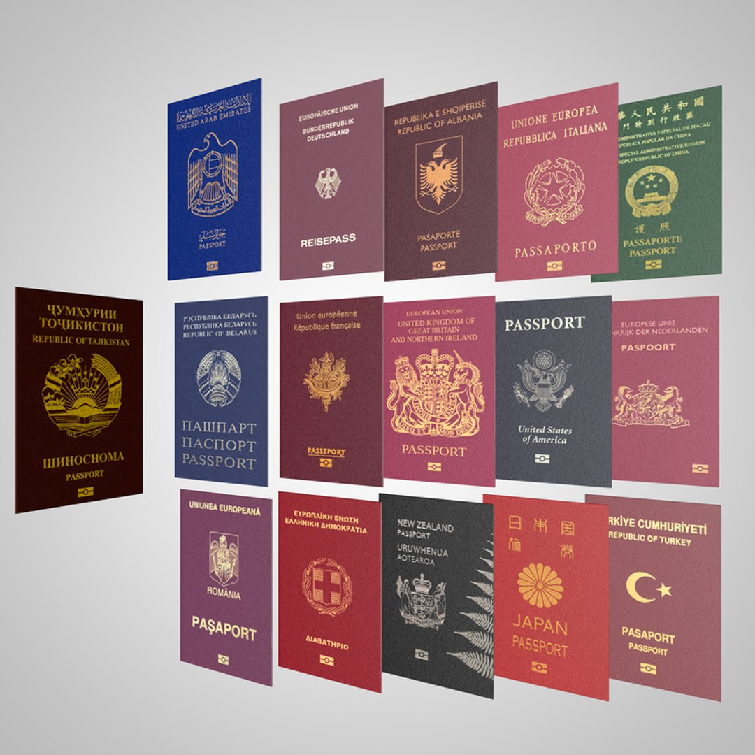 Passport 120 options 24 visa cards model - TurboSquid 1817699