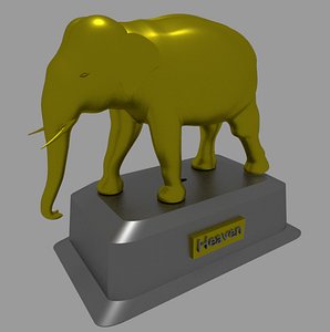 elephant statue golden model