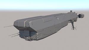 sci fi spaceship 3D