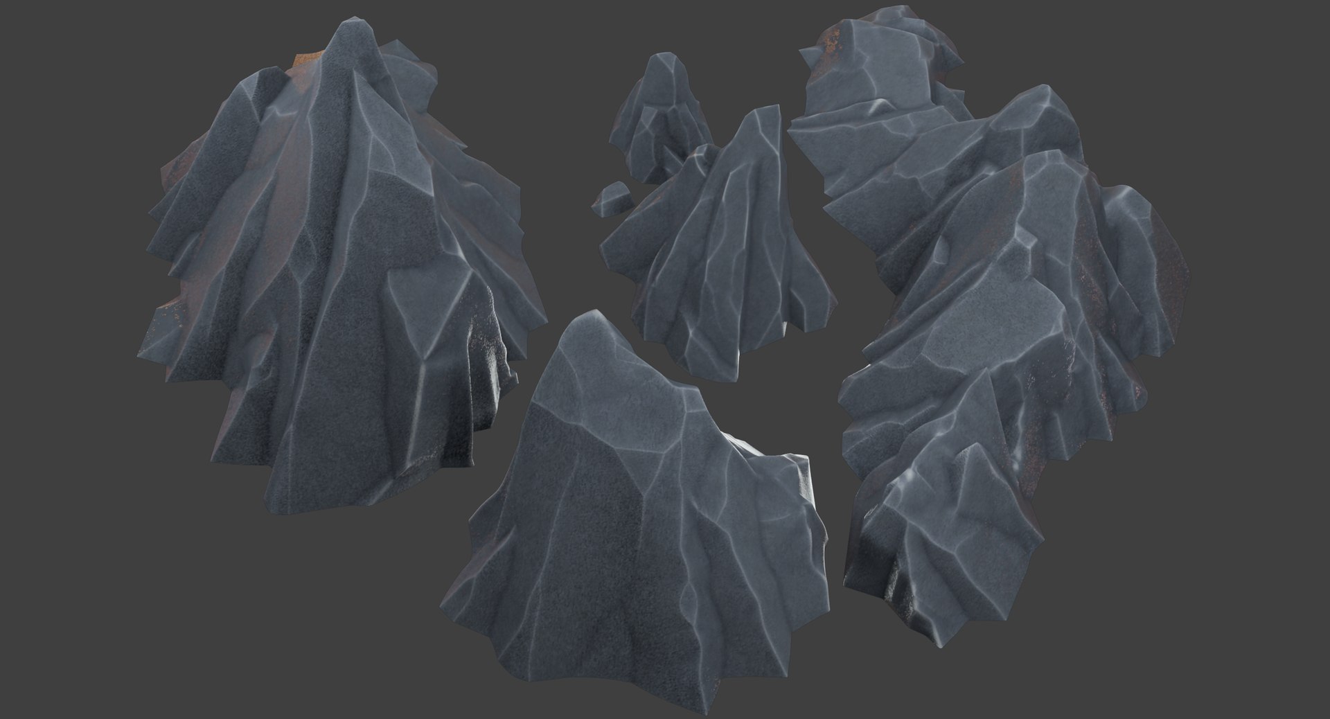 3D stylized rocks - TurboSquid 1375885