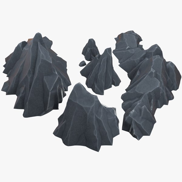 3D stylized rocks