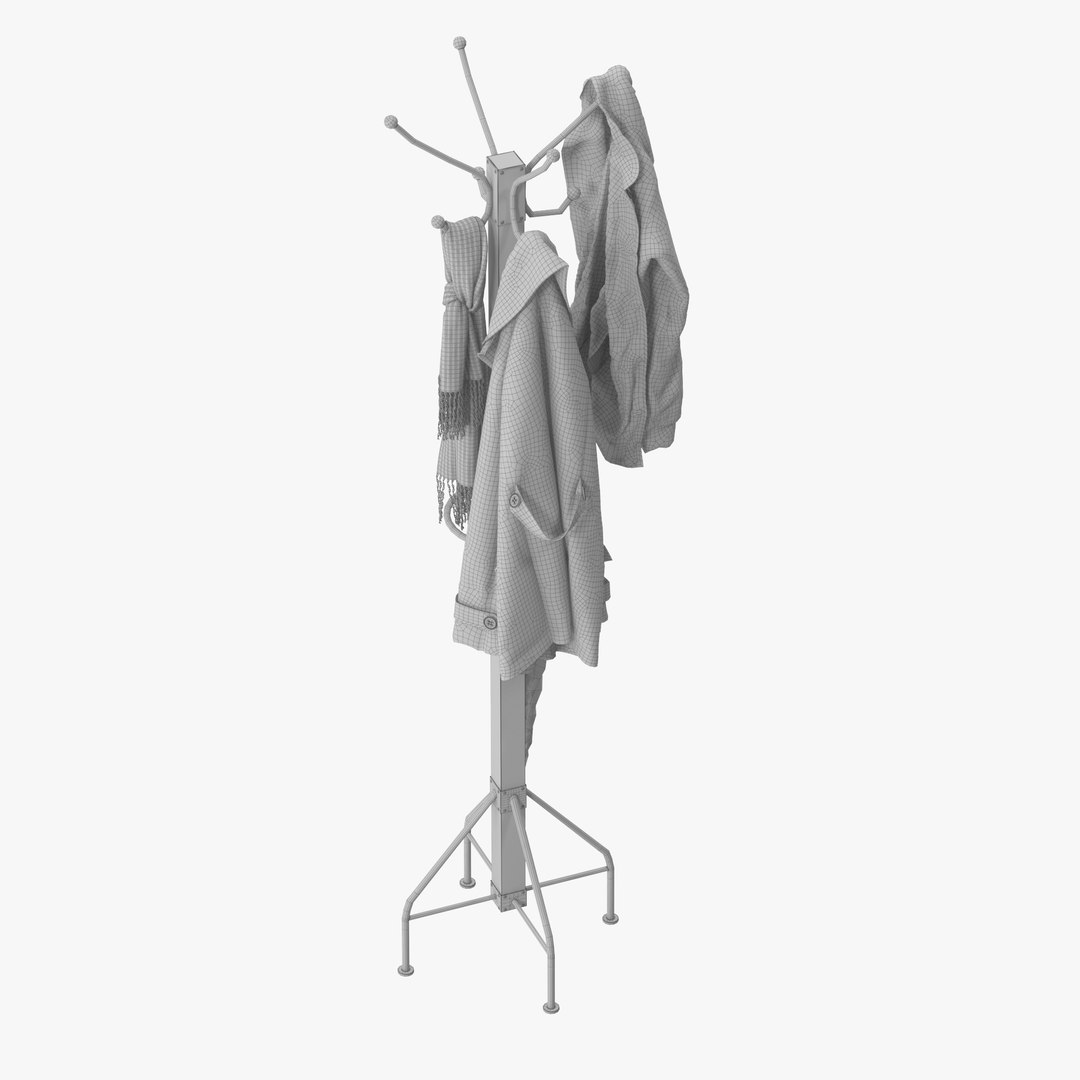 Butler Specialty Logan Square Coat Rack 3D - TurboSquid 1990356