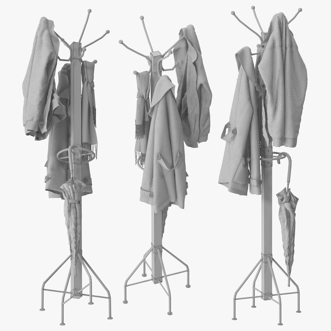 Butler Specialty Logan Square Coat Rack 3D - TurboSquid 1990356