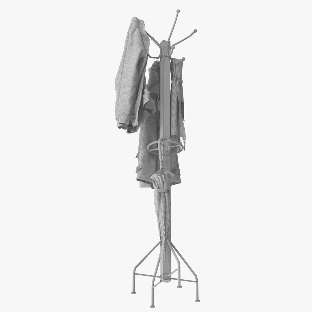 Butler Specialty Logan Square Coat Rack 3D - TurboSquid 1990356