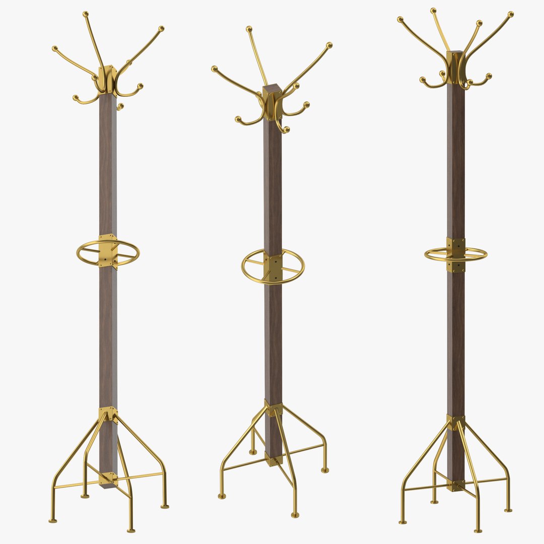 Butler Specialty Logan Square Coat Rack 3D - TurboSquid 1990356