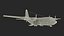 US Military Transport Aircraft Lockheed C 130 Hercules with Cargo Rigged 3D model