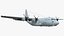 US Military Transport Aircraft Lockheed C 130 Hercules with Cargo Rigged 3D model