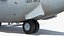 US Military Transport Aircraft Lockheed C 130 Hercules with Cargo Rigged 3D model
