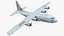 US Military Transport Aircraft Lockheed C 130 Hercules with Cargo Rigged 3D model