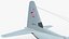US Military Transport Aircraft Lockheed C 130 Hercules with Cargo Rigged 3D model
