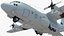 US Military Transport Aircraft Lockheed C 130 Hercules with Cargo Rigged 3D model