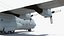 US Military Transport Aircraft Lockheed C 130 Hercules with Cargo Rigged 3D model