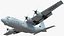 US Military Transport Aircraft Lockheed C 130 Hercules with Cargo Rigged 3D model