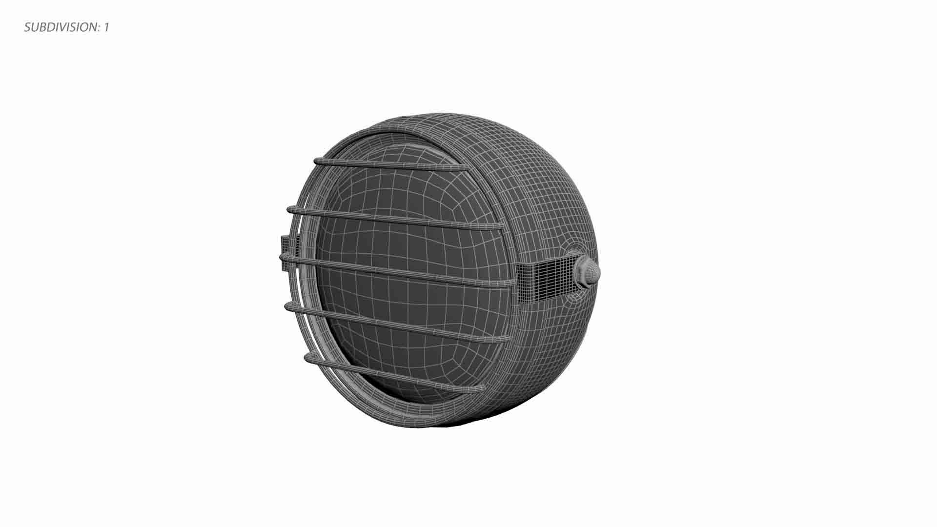 Headlight With Grid 3D Model - TurboSquid 2072014