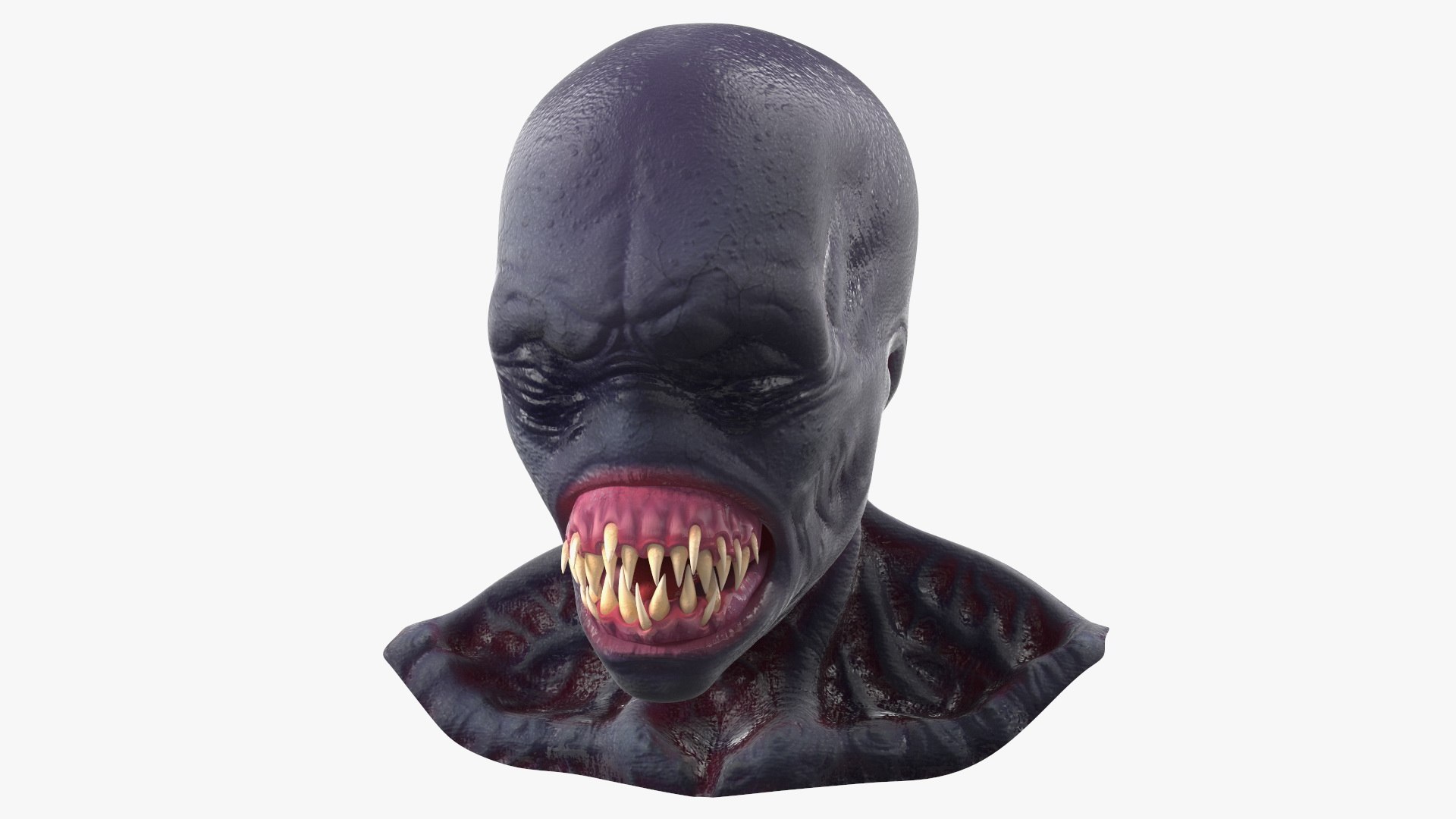 Scary Creature Head 3D model preview