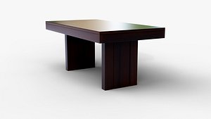 3D Premium Dark Wood Table 3D Model - Optimized for Games AR VR - Detailed Textures and Clean Topolog model
