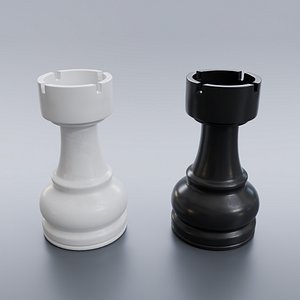 3D Chess Piece Rook model