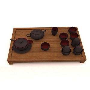 tea ceremony set 3D model