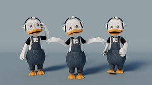 Rigged Cartoon Duck