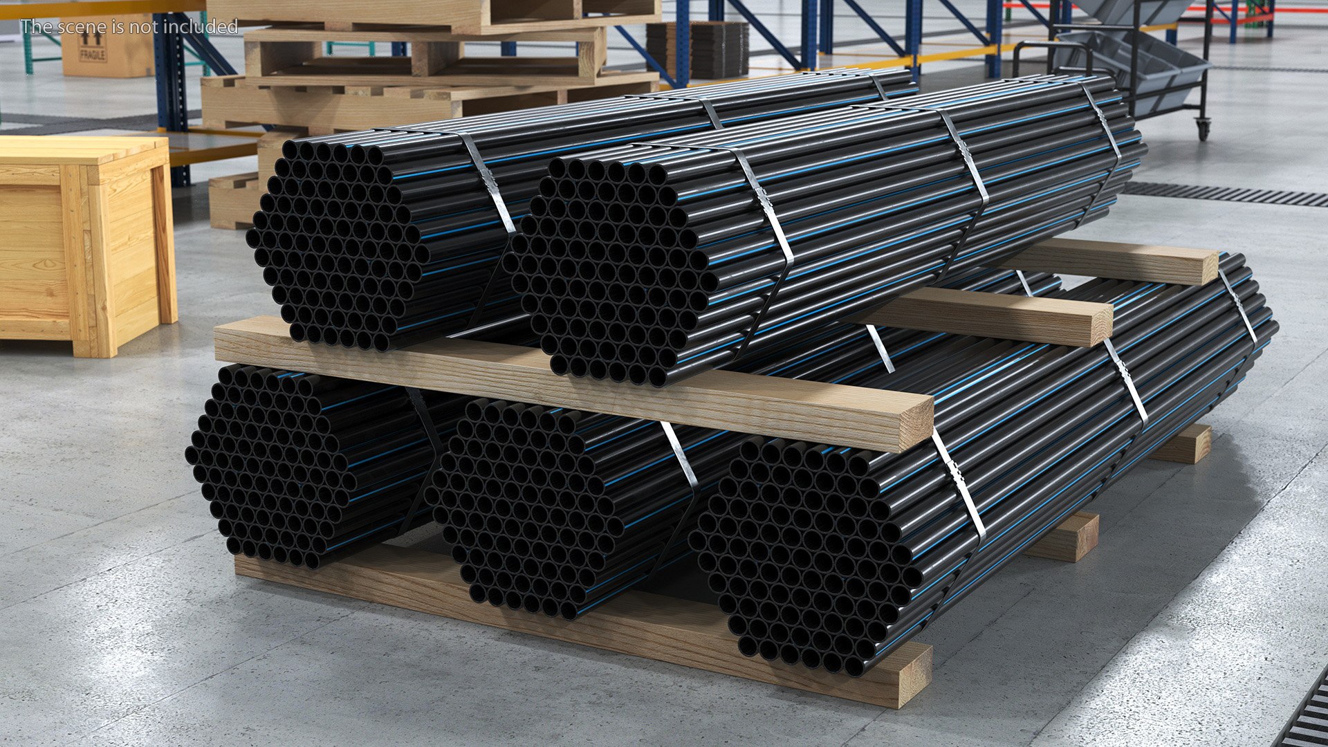 Thin Plastic Pipes Bundle 2 Meters 3D Model - TurboSquid 2212217