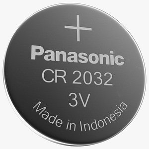 3D Button Cell Battery Panasonic CR2032