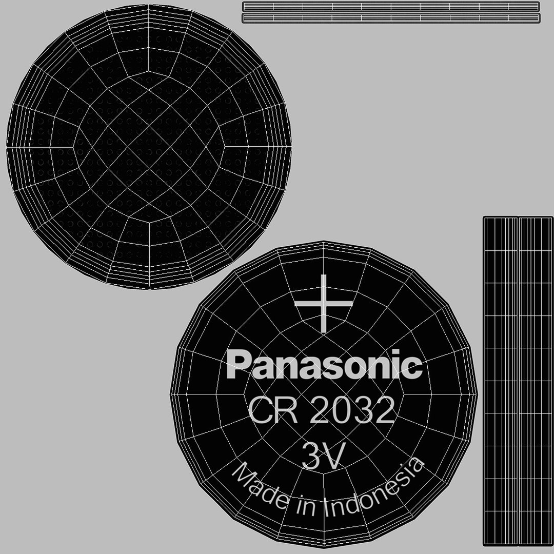3D Button Cell Battery Panasonic CR2032 https://p.turbosquid.com/ts-thumb/MS/u1qRxd/eW/buttoncellbatterypanasoniccr2032c4dmodel016/jpg/1656097380/1920x1080/fit_q87/5a7ff8ff5e21ad61961396fb1e27e04d2984801c/buttoncellbatterypanasoniccr2032c4dmodel016.jpg