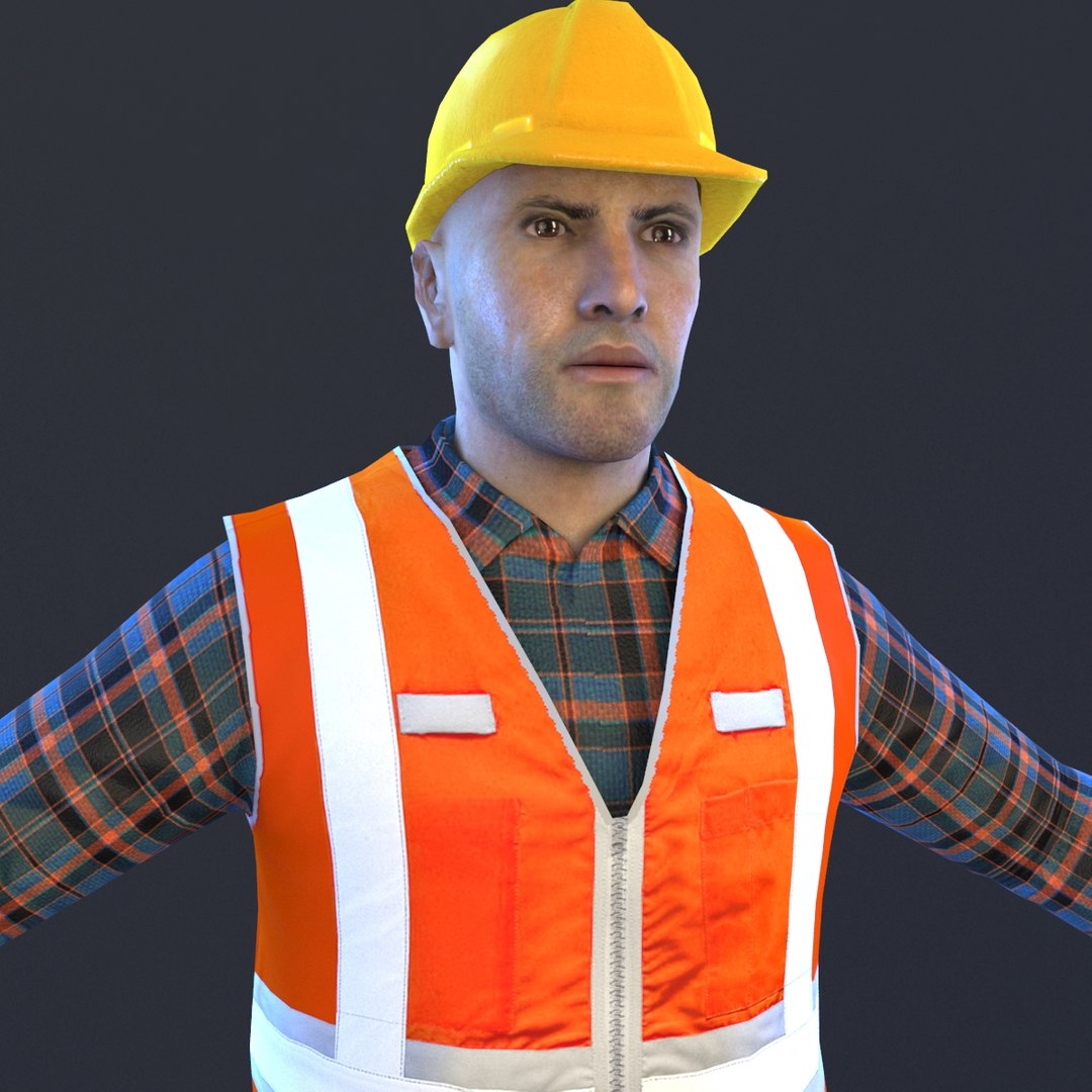 3D worker man helmet model - TurboSquid 1413960
