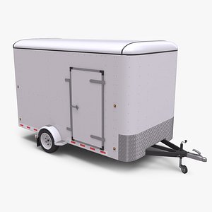 small cargo trailer single 3D