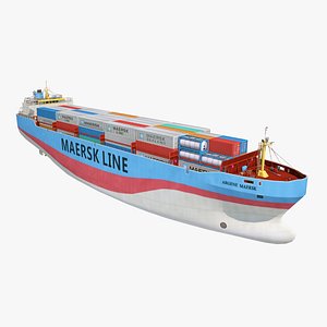 Low Poly Cargo Ship