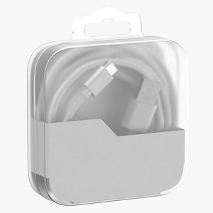 Charging Cord Package Type 03 Blank and Generic Lebel Box 3D model