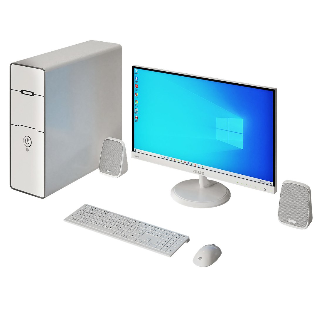 Personal White Asus 3D - TurboSquid 1512530