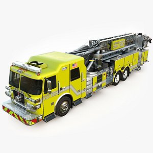 3D Fire Truck Aerial Platform Norwich Township model