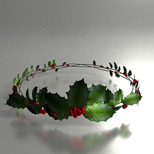 holly crown 3d model